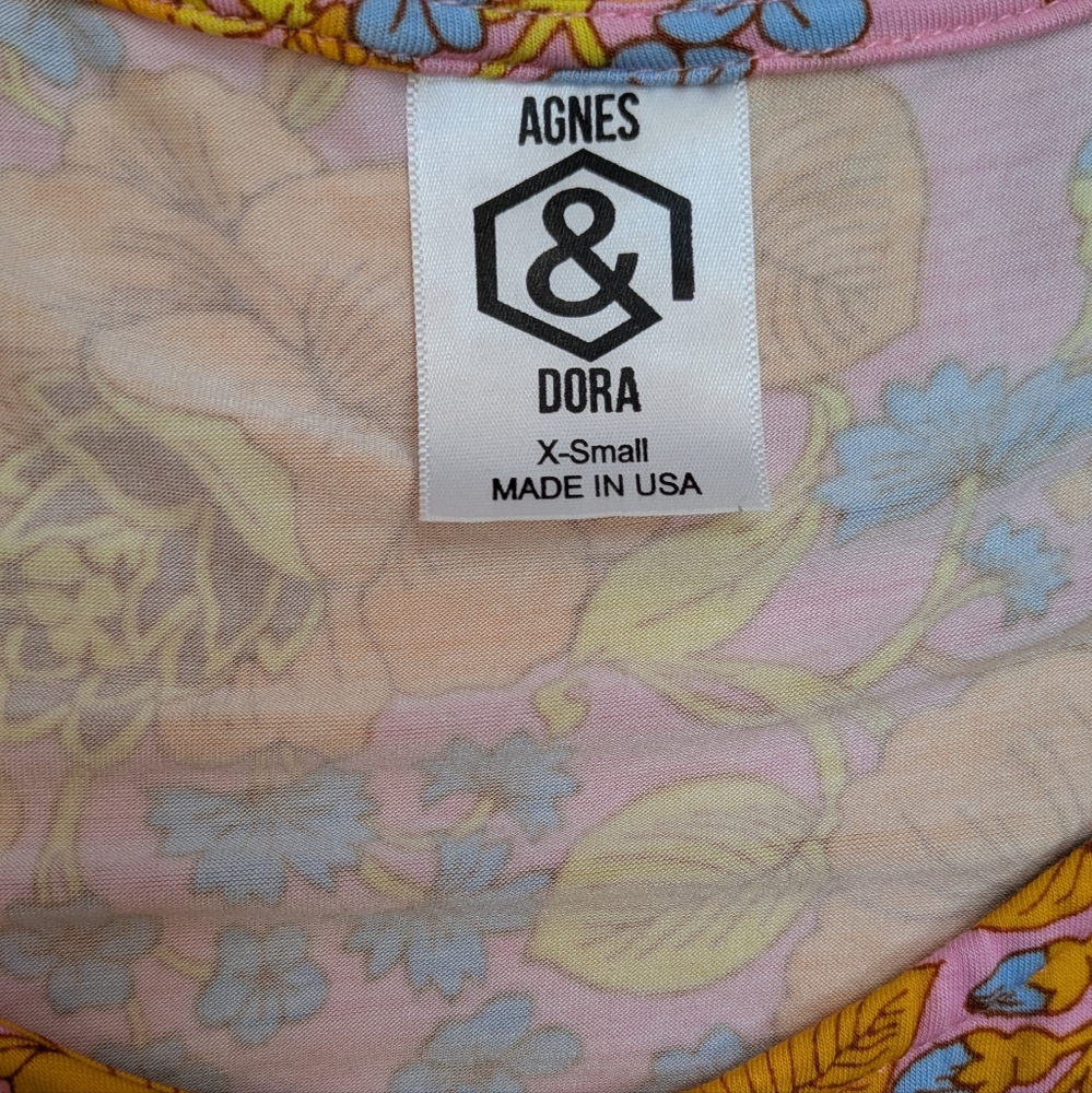 Agnes & Dora Fit and Flare Tank Dress, I Got You Babe Fisher X-Small Floral Midi - Picture 12 of 16